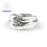 แหวนทองคำขาว แหวนเพชร แหวนคู่ แหวนแต่งงาน แหวนหมั้น - RC3031DWG